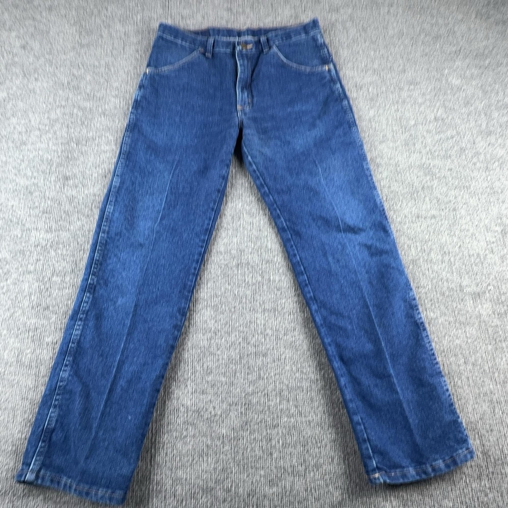 Wrangler Jeans Mens 32x30 Blue Medium Wash Regular Fit Straight Denim 85900DW